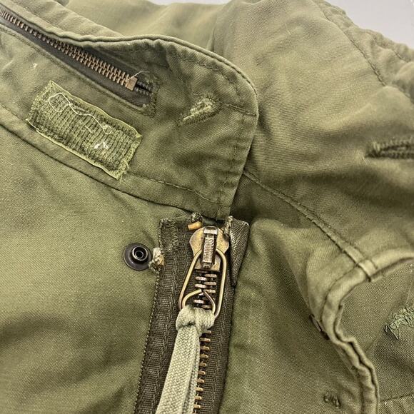 Vintage 50s OG-107 Sateen Military Green Field Jacket - Picture 4 of 5